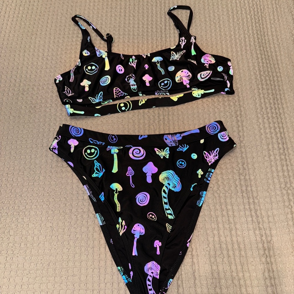 Colorful Patterned Bikini Set